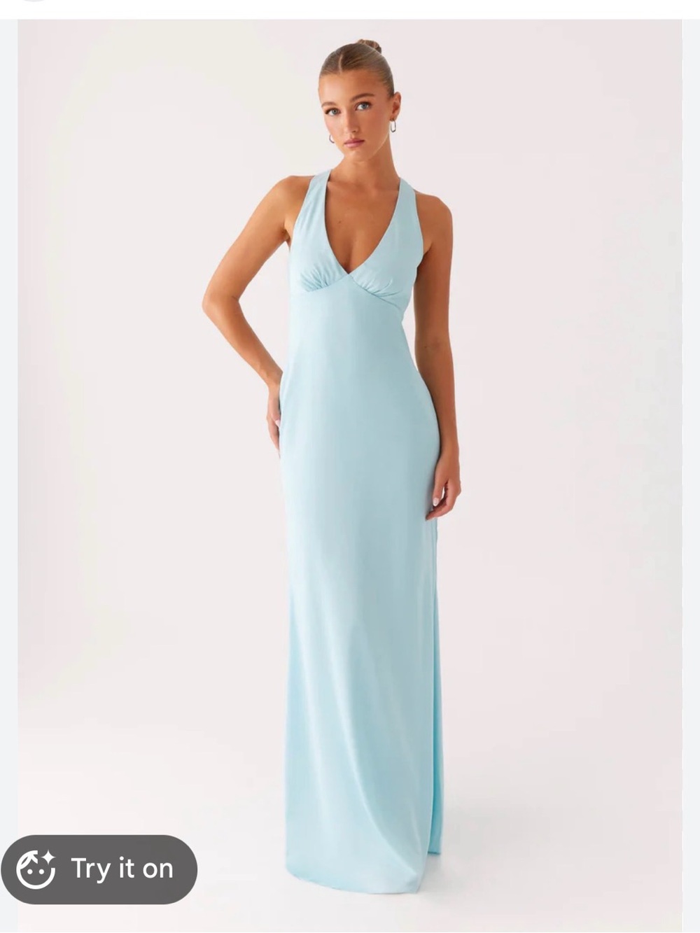 Pepper mayo Classic V-Neck mint Evening Dress